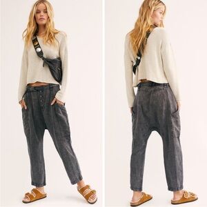 Free People Desert Daze Harem Pants size 2 washed black